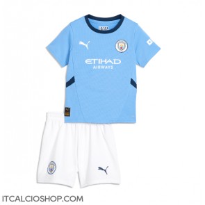 Manchester City Prima Maglia Bambino 2024-25 Manica Corta (+ Pantaloni corti)